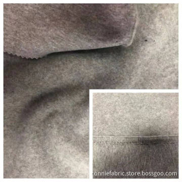100%Polyester Spun Single Side Brush Knitted Fabric